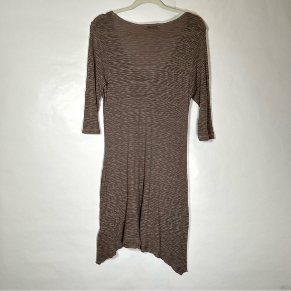 ALLEN ALLEN Sweater Dress, Size small, pockets, knit, brown / tan, USA made - Picture 2 of 7